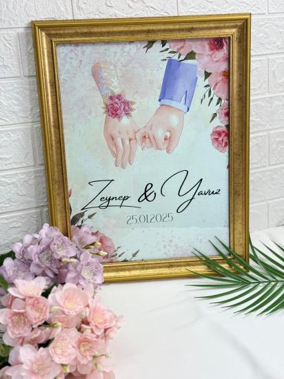 30x40 Kişiye Özel Çerçeveli Karşılama Panosu 