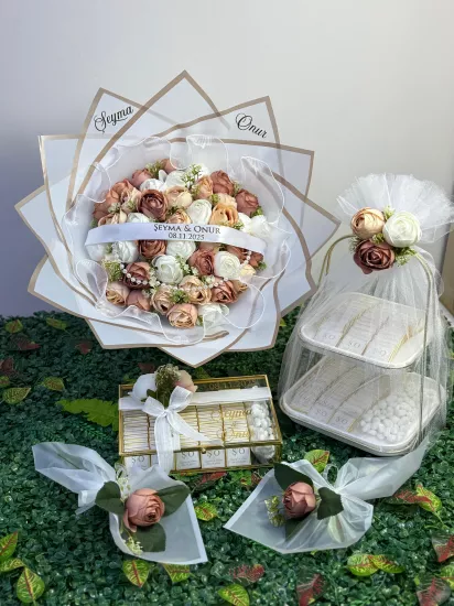 Karamel Beyaz 3’lü Çikolatalı Set