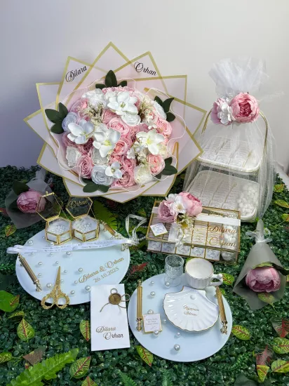 Pembe Orkide Gül Tam Set