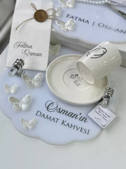 Kelebek Model Bulut Kesim Pleksi Tepsi Seti