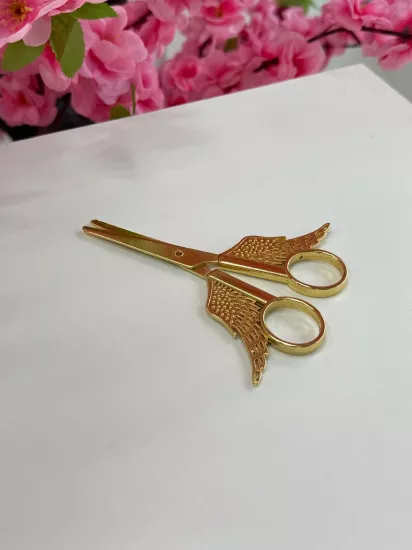 Kanatlı Gold Renk Söz Makası
