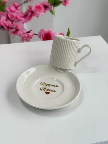 Yazılı Damat Kahvesi Fincanı